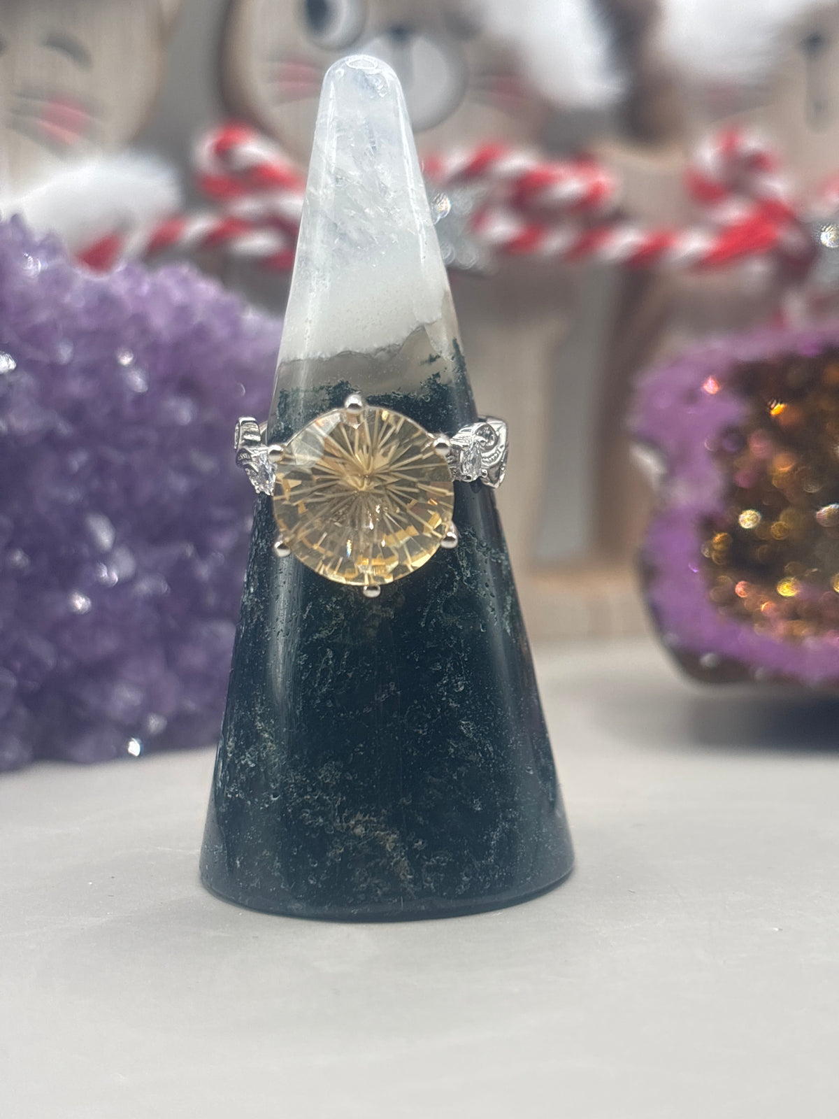Citrin Fireworkscut Ring