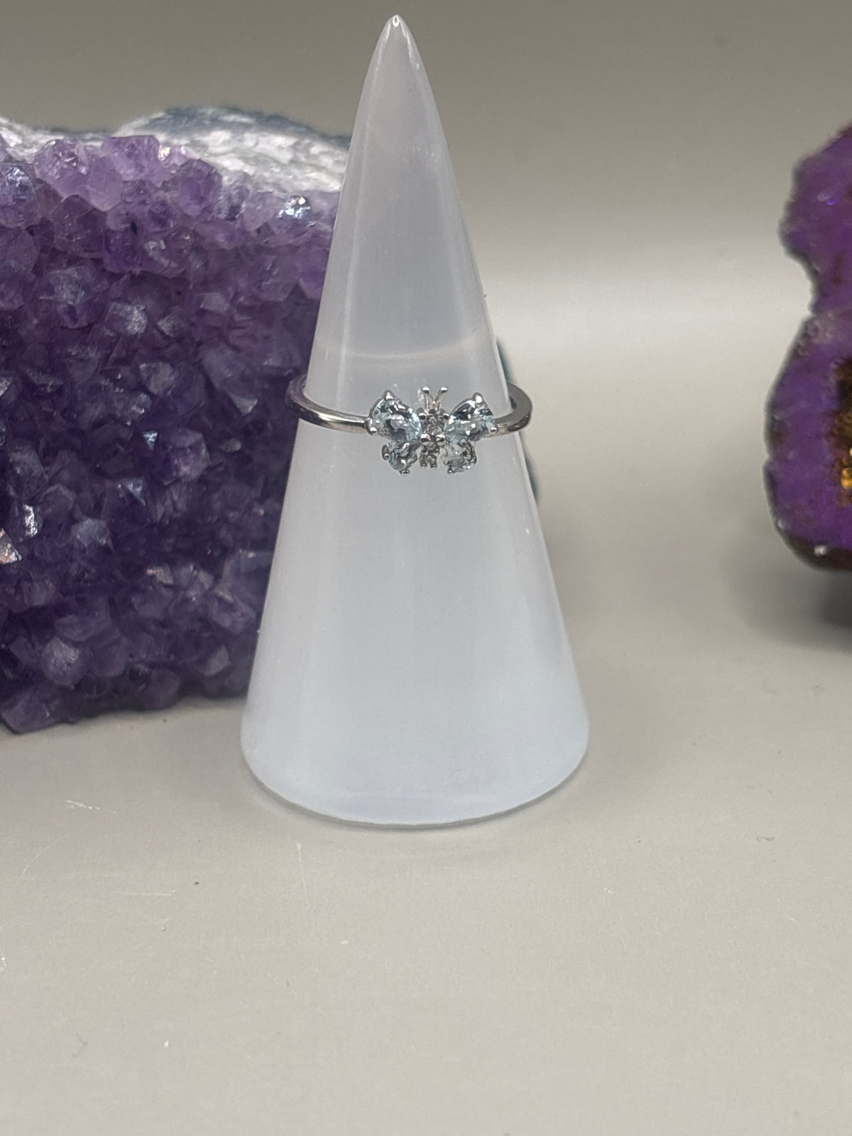 Aquamarin Schmetterling Ring