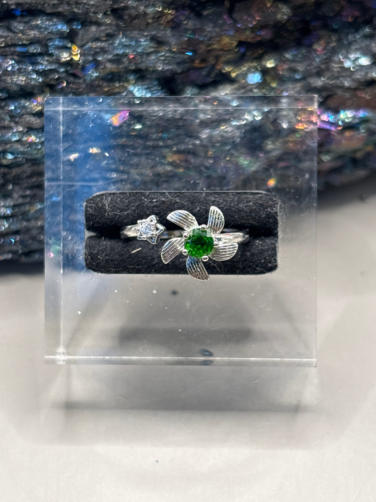 Diopsid Blume Ring