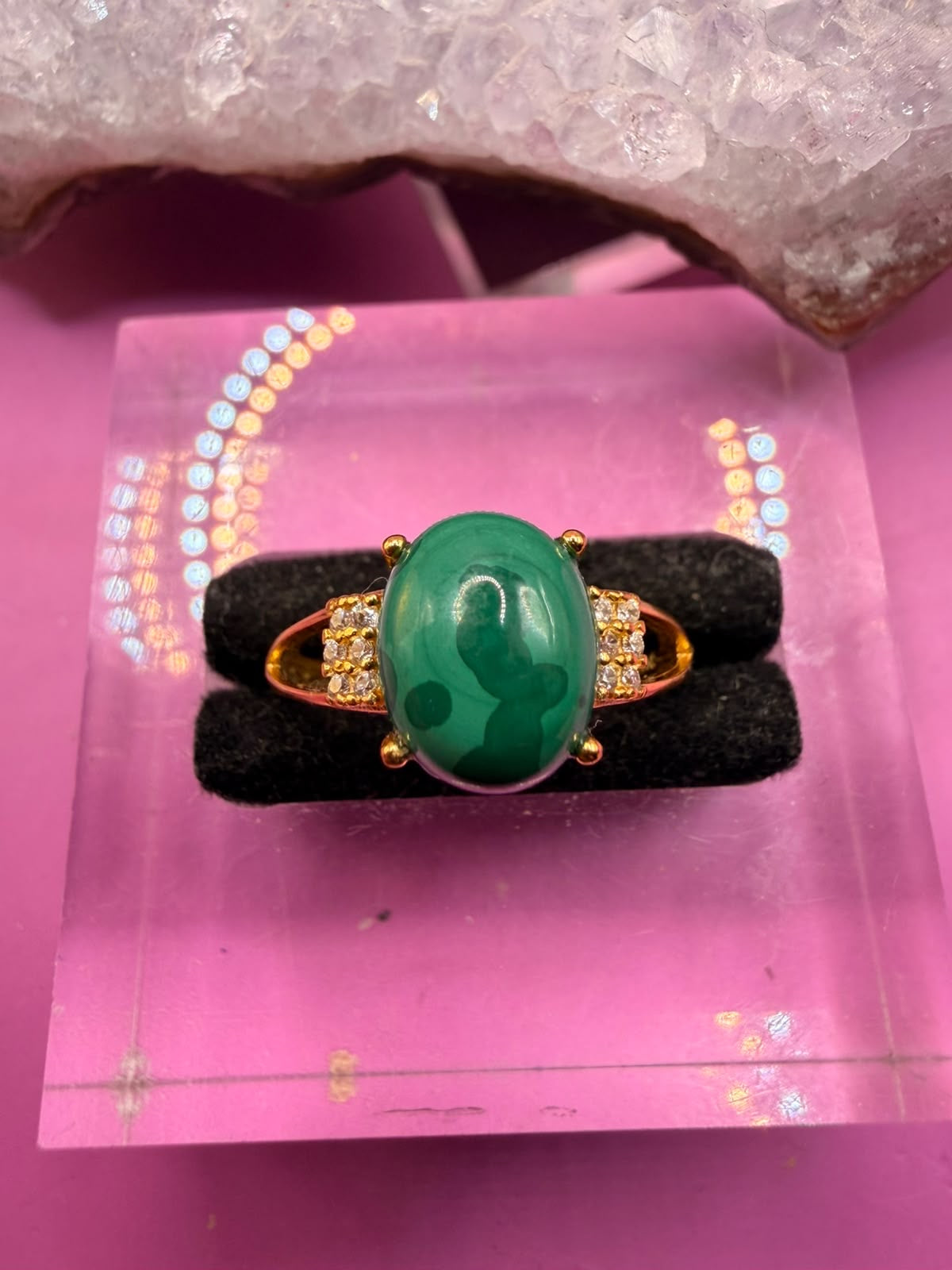 Großer Malachit Ring