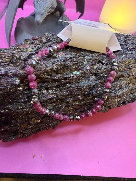 Rubin mit Teraherz Handmade Armband