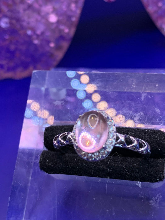 Rosenquarz groß Ring
