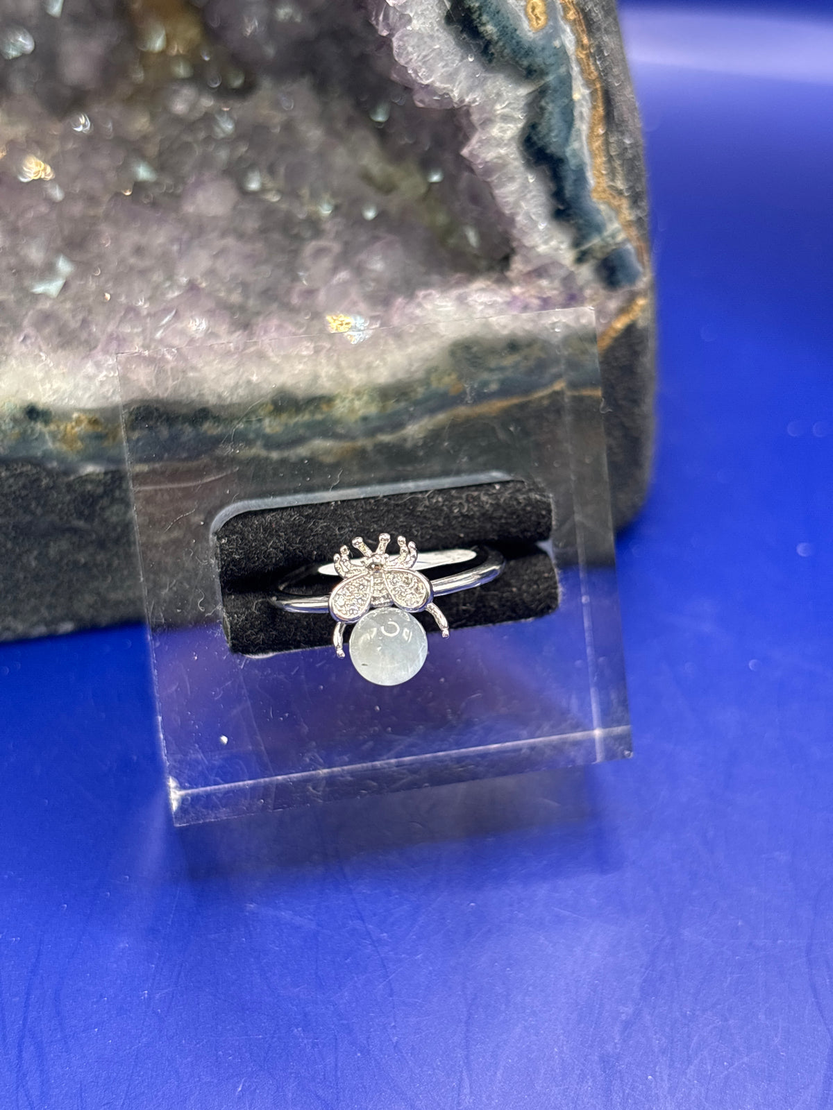 Bergkristall Käfer Ring