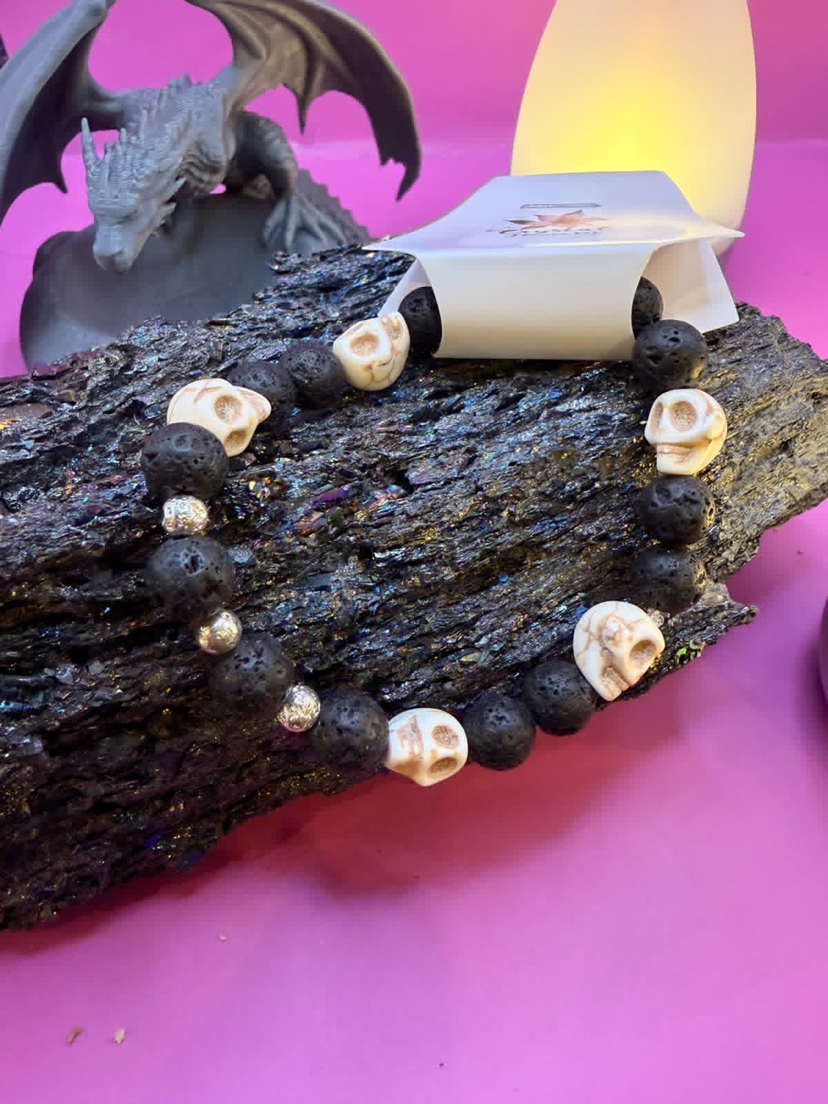 Skull Lava Handmade Armband