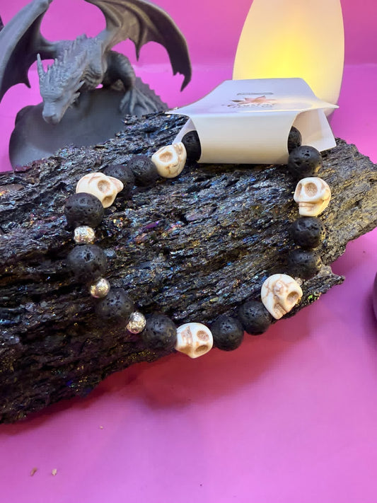 Skull Lava Handmade Armband