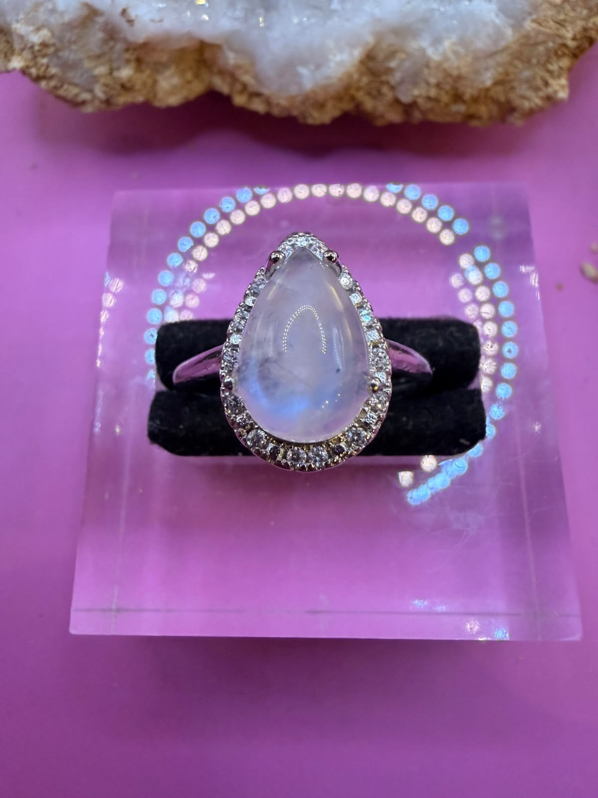 Mondsteintropfen Ring