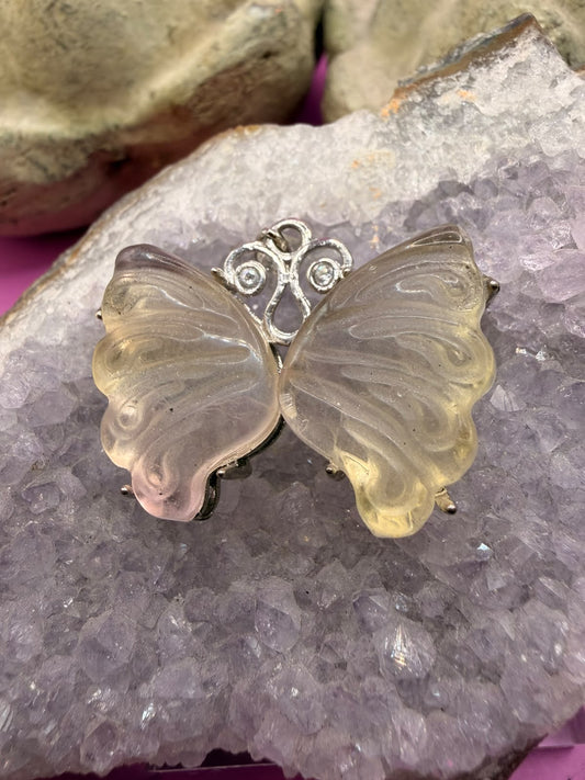 Fluorit Schmetterling Anhänger